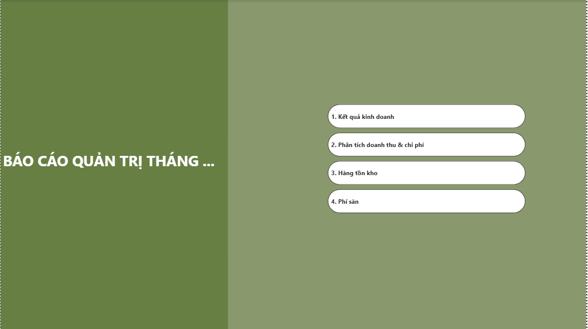 Mẫu báo cáo quản trị doanh nghiệp thương mại điện tử